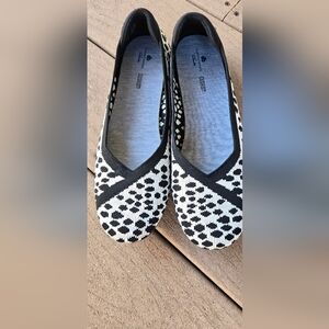 CLARKS Cloudstepper Carly Dream Flats, White Interest, Women Size 9 M $95 NEW